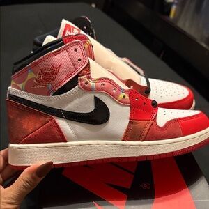 BRAND NEW Jordan’s Big Kids Red and White Retro 1 Sneakers